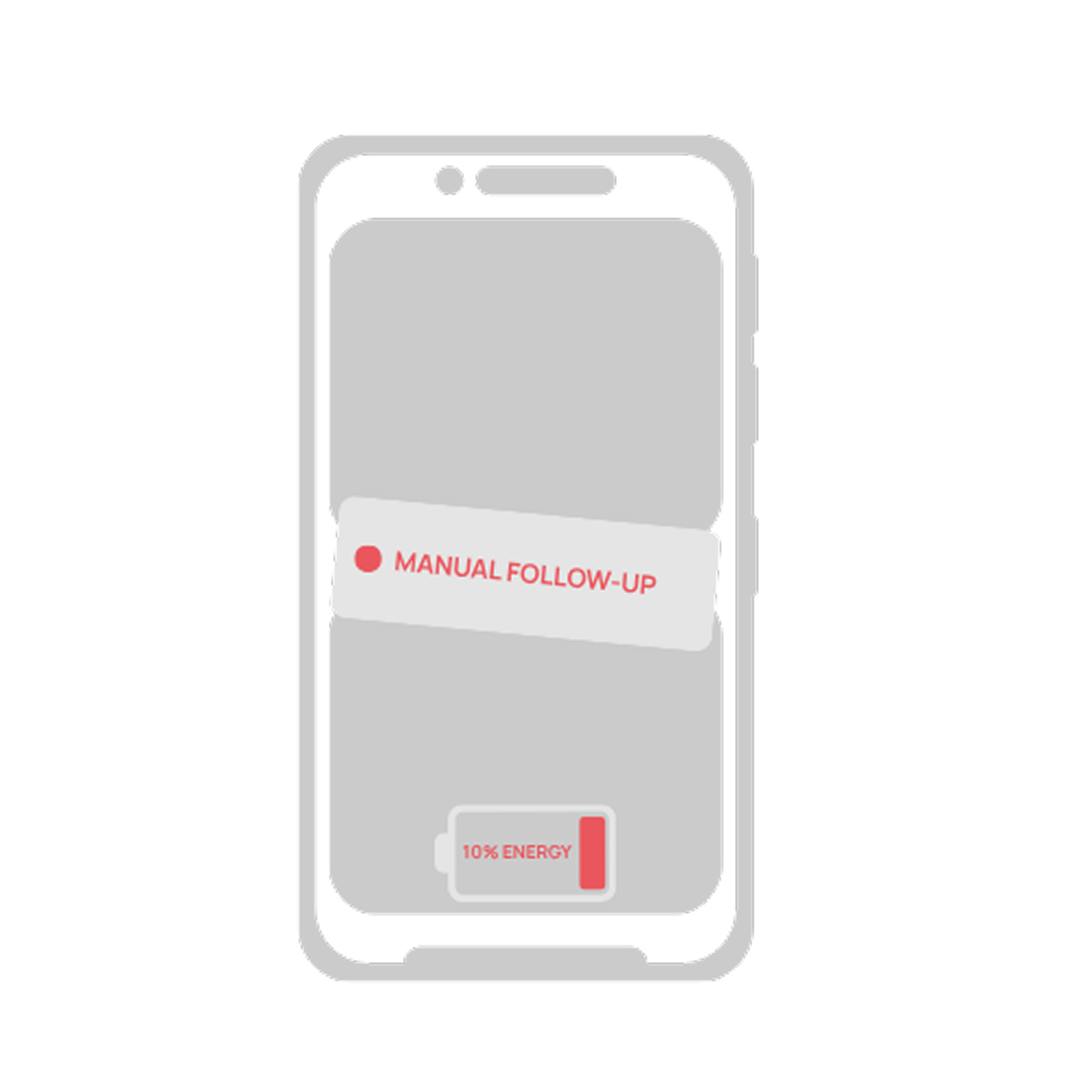 Manual follow-up on phone